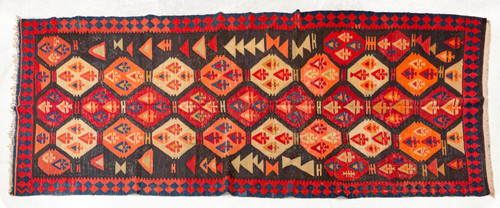 Vintage Reversible Suzani Kilim – Sanandaj, 40 Years Old